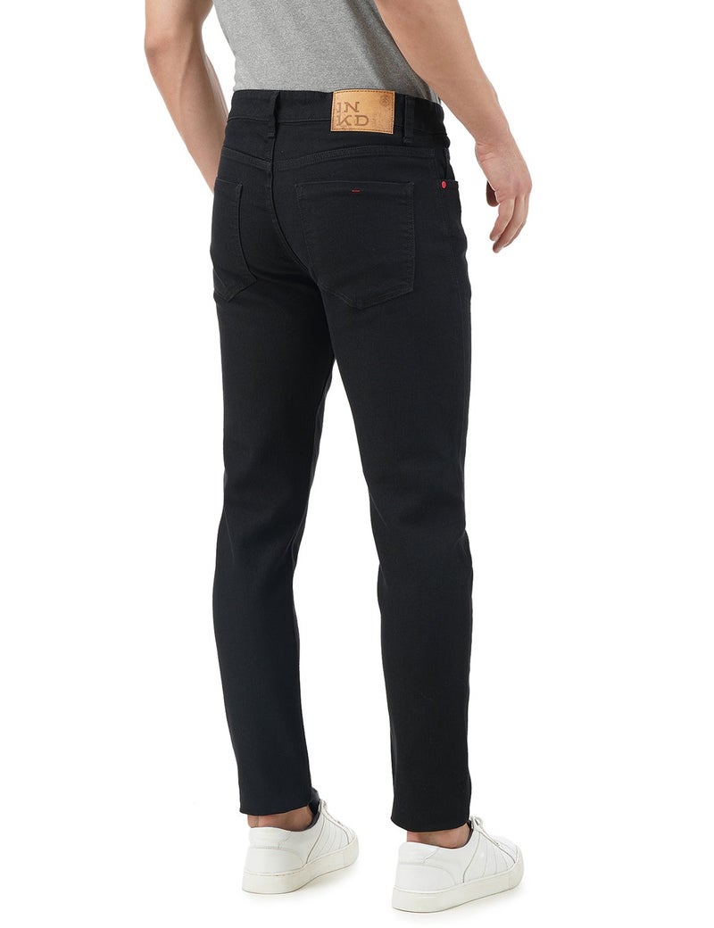 inkd Men's Slim Fit Jeans - Mid-Rise | Cotton Blend | Stretchable Fabric | Jeans for Men | Classic 5 Pocket Styling - Image 3